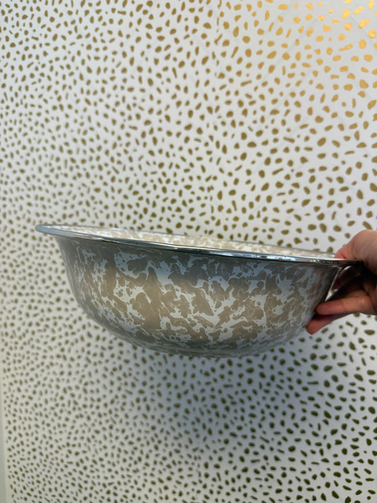 Taupe Swirl Serving Basin
