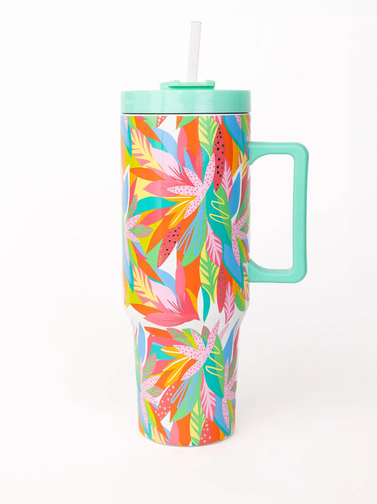 Mary Square 40oz Tumbler Get Tropical