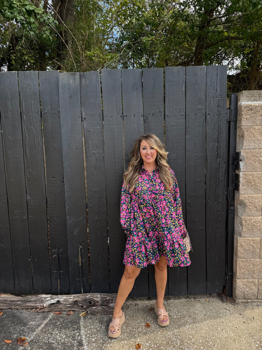 Pops of Color Floral Dress