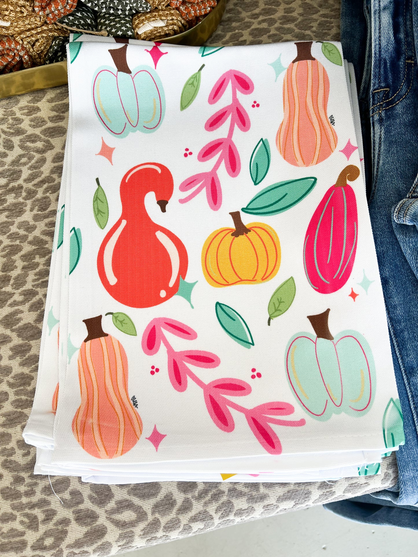 Colorful Gourd Tea Towel