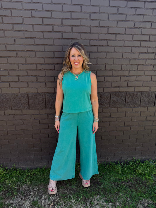 Z Supply Scout Jersey Crop Flare Pant La Palma