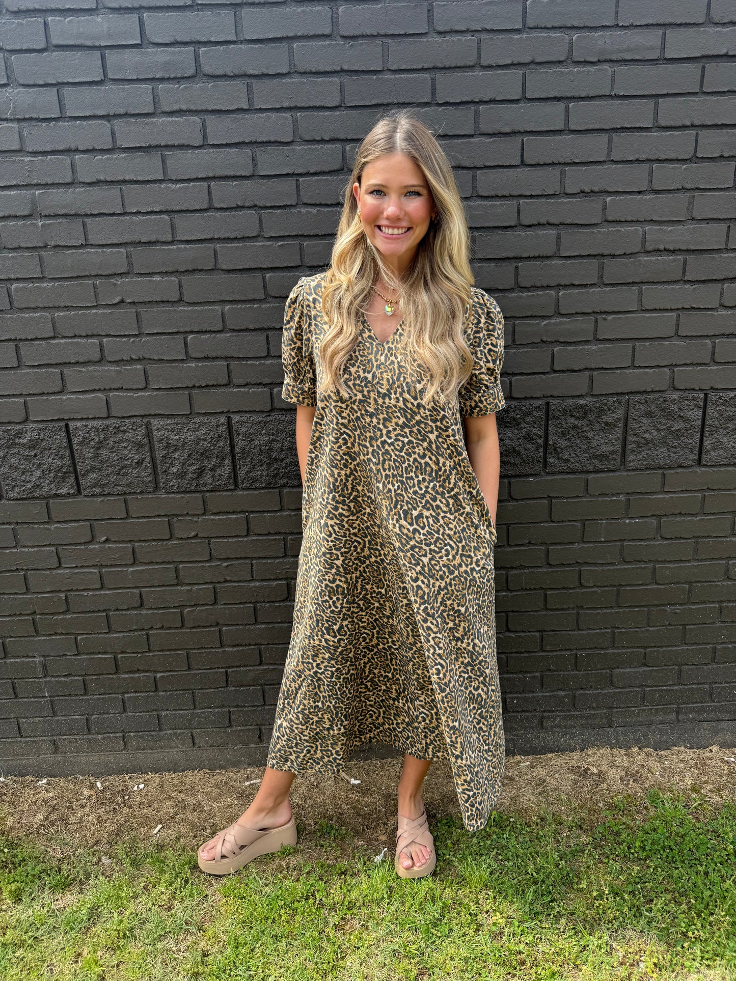 Laken Leopard Midi