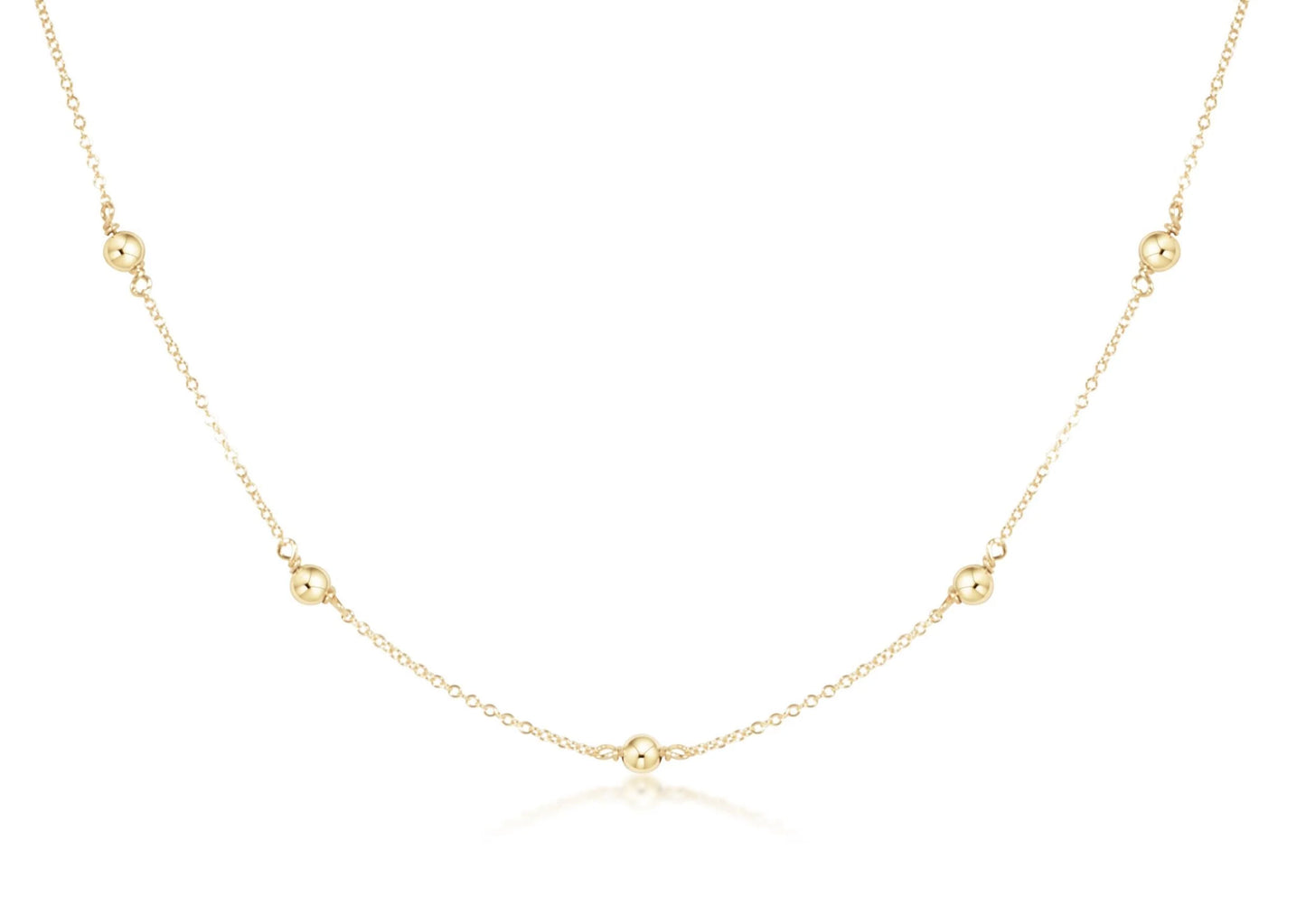 E Newton 17” Choker Simplicity Chain Classic 4mm Gold