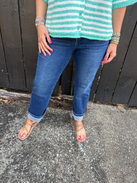Cate High Rise Dark Jeans