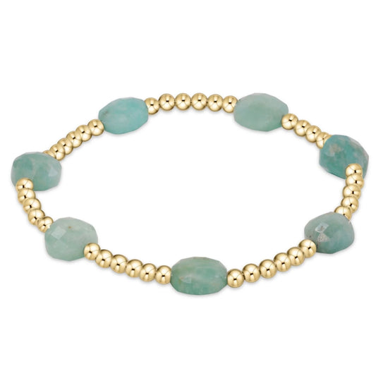 E Newton Admire Gold 3mm Bracelet Amazonite