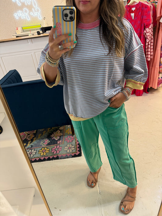 Silly Stripe Blue Top