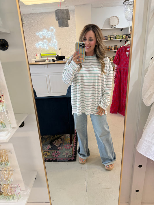 Olly Oversized Mint Top