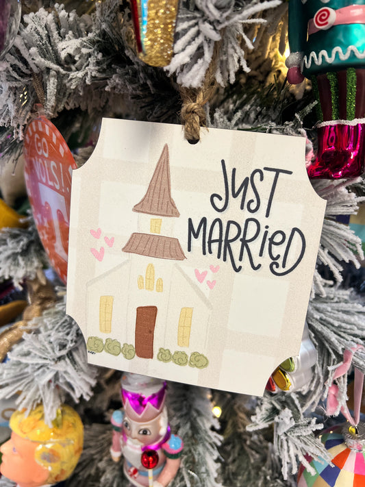 Just Married Ornament