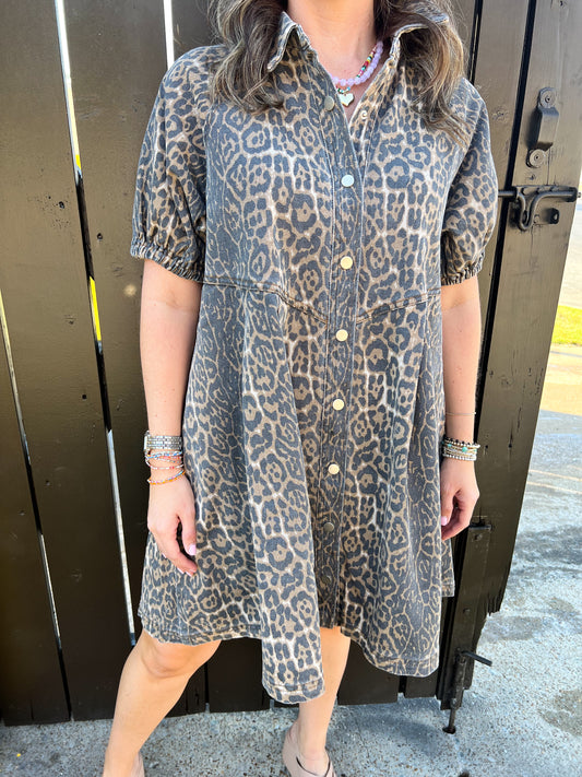 Lilah Leopard Dress