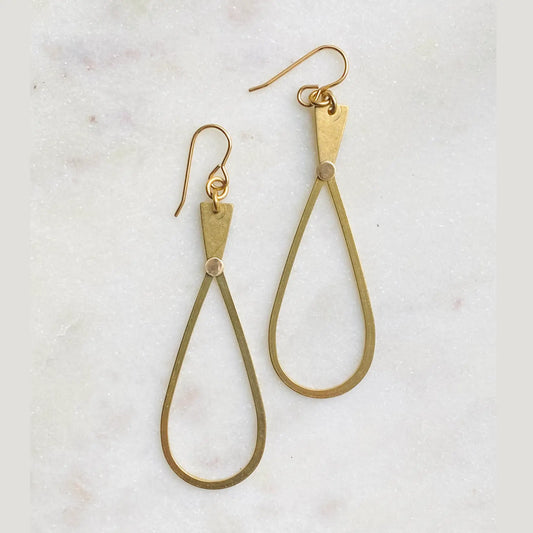 Linked Tri & Teardrop Earrings