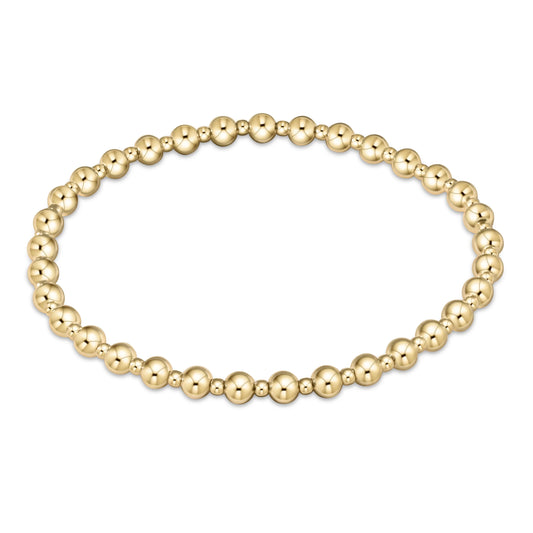 E Newton Classic Gold Grateful 4mm Bracelet
