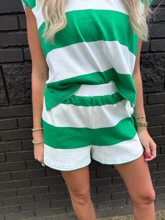 Ellis Green/White Shorts