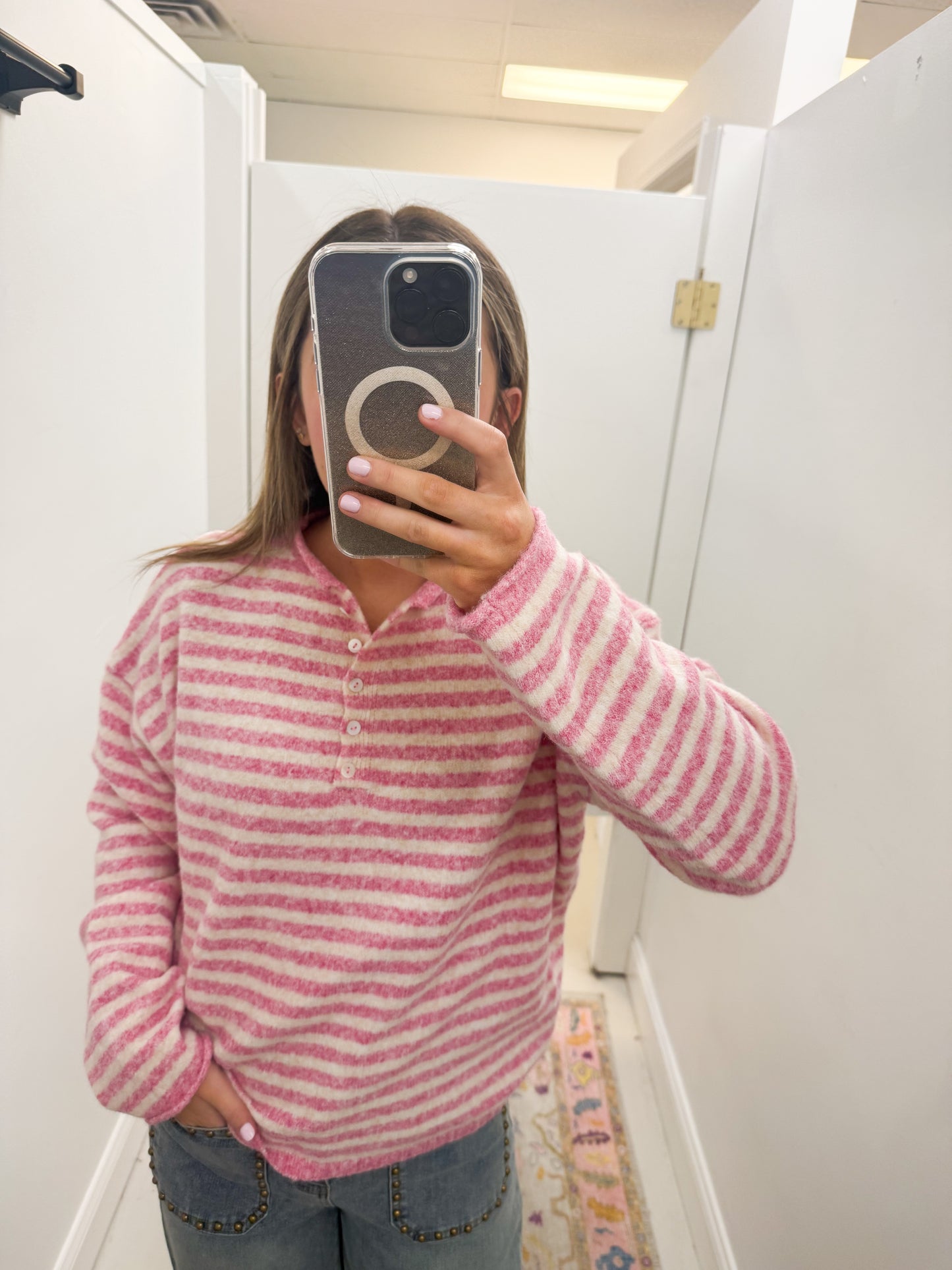 Bubble Striped Henley