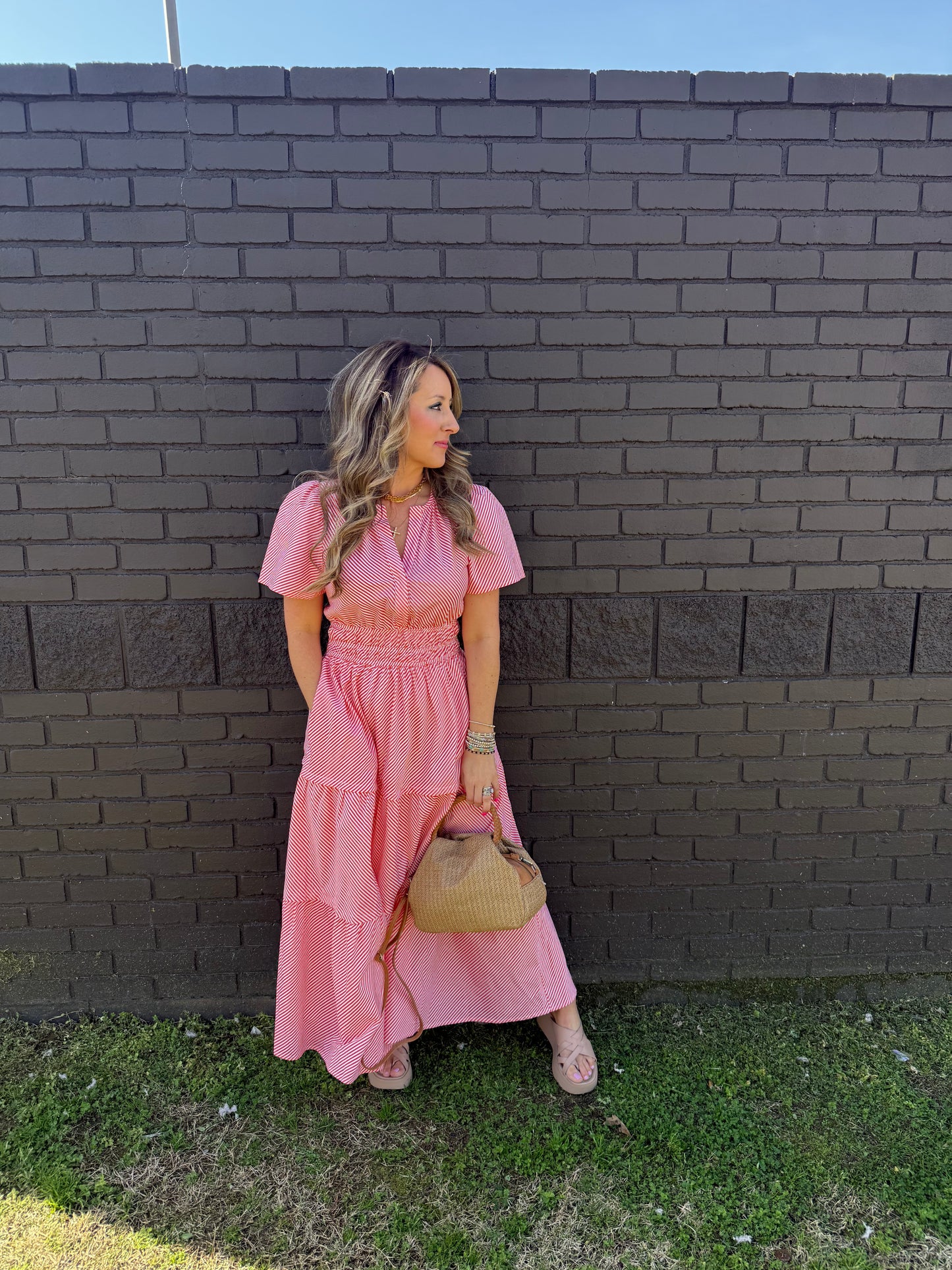 Tangerine Stripe Dress