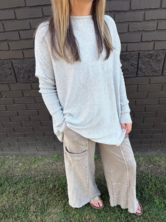 Hallie Heather Gray Sweater