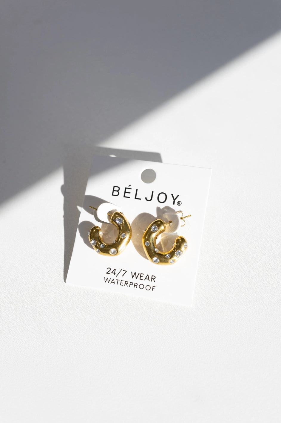 Ebby Hoop Earrings Crystal