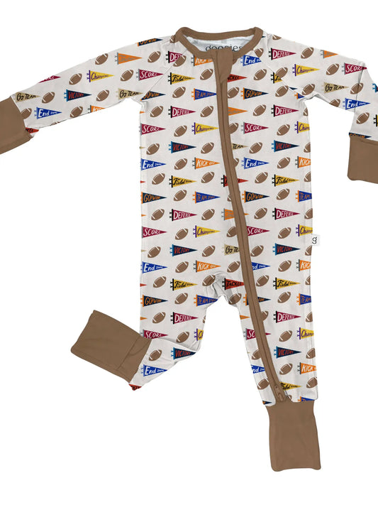 Goosies Varsity Football Flags Romper