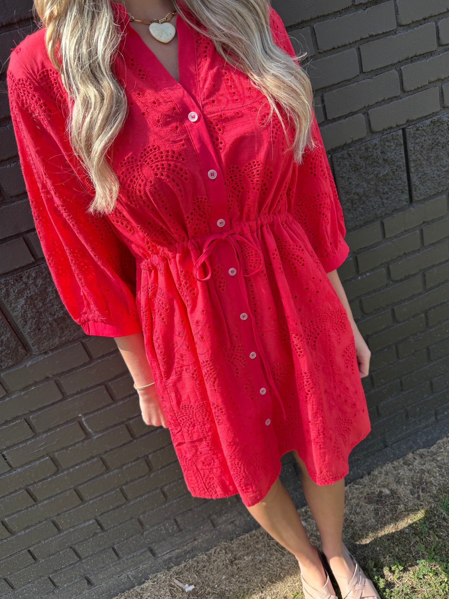 Red Palm Dress