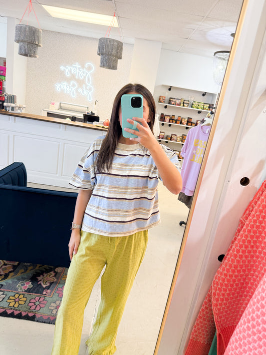 Daisy Dot Chartreuse Pants