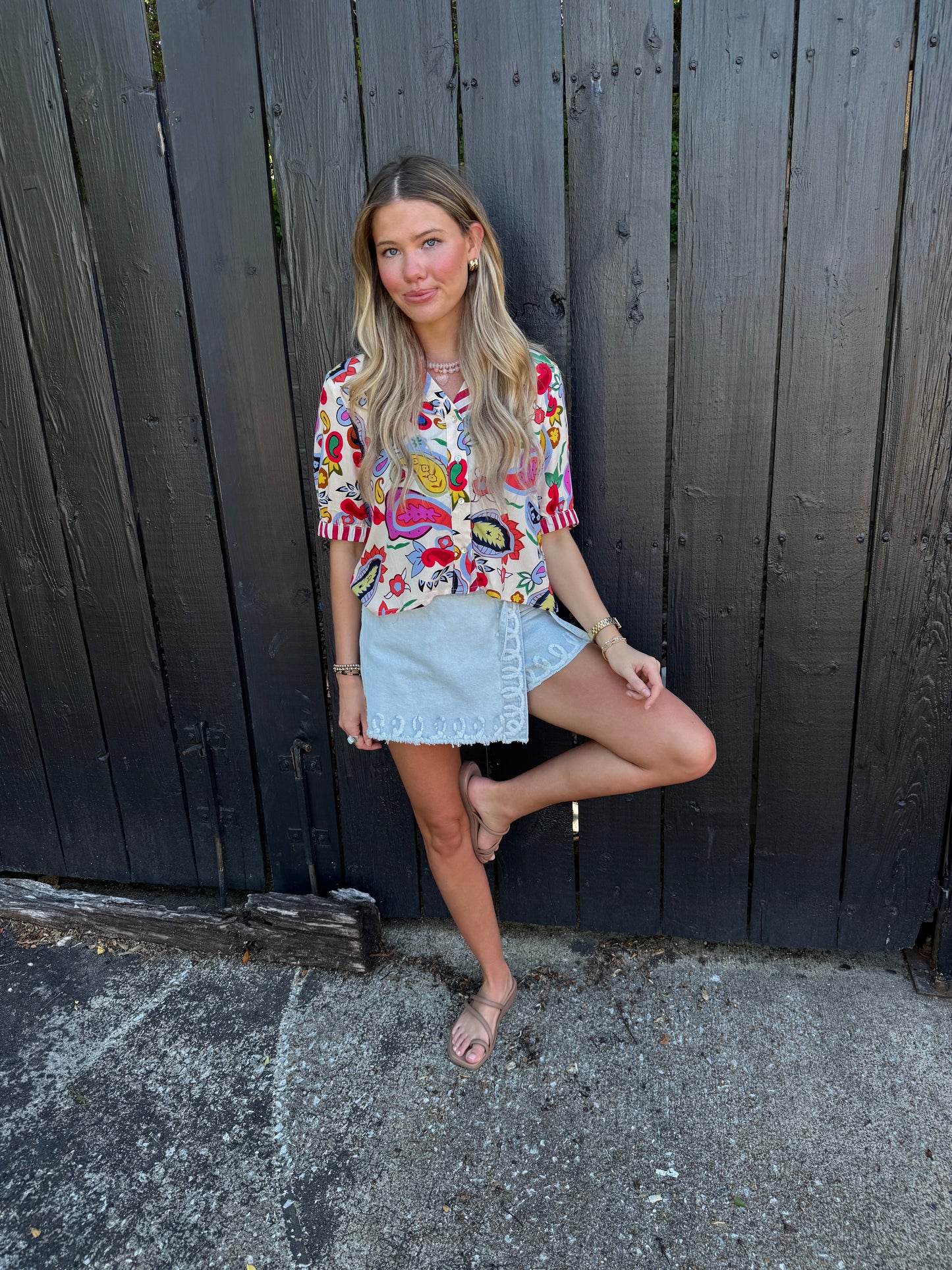 Playful Paisley Top