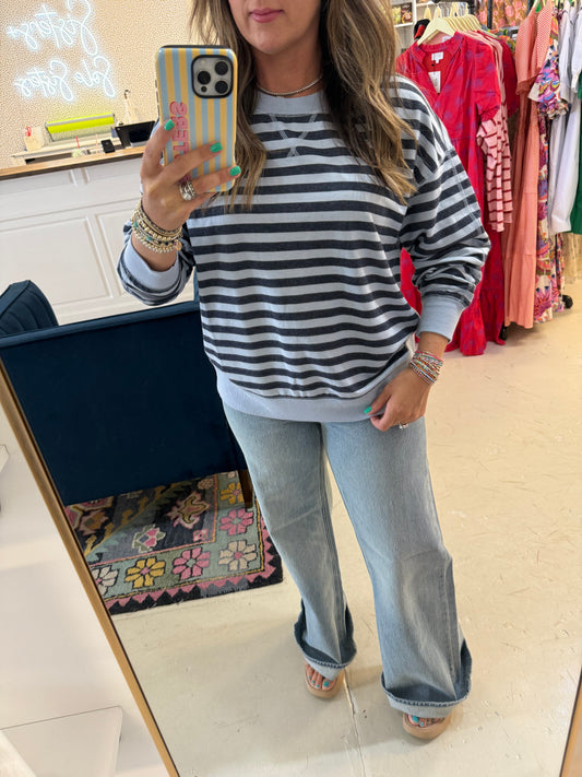 Z Supply The Everyday Striped Crew Eclipse