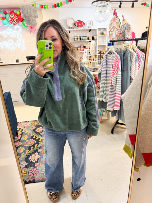 Sprint Quarter Zip Green