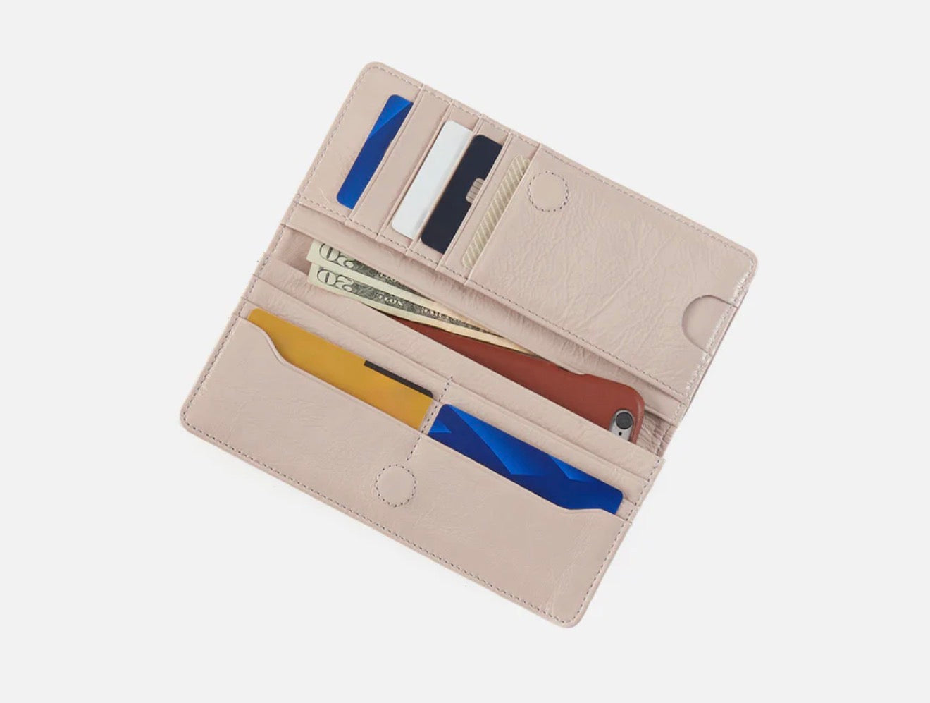 Hobo Hutton Large Wallet Stone Glass