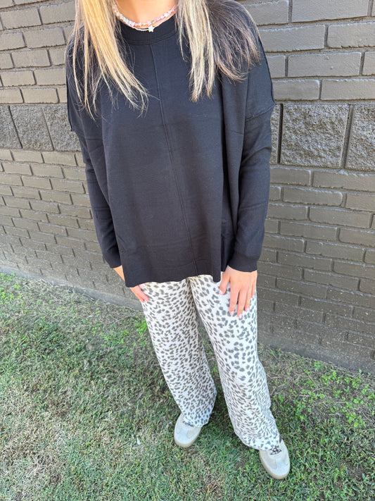 Go To Casual Black Sweater