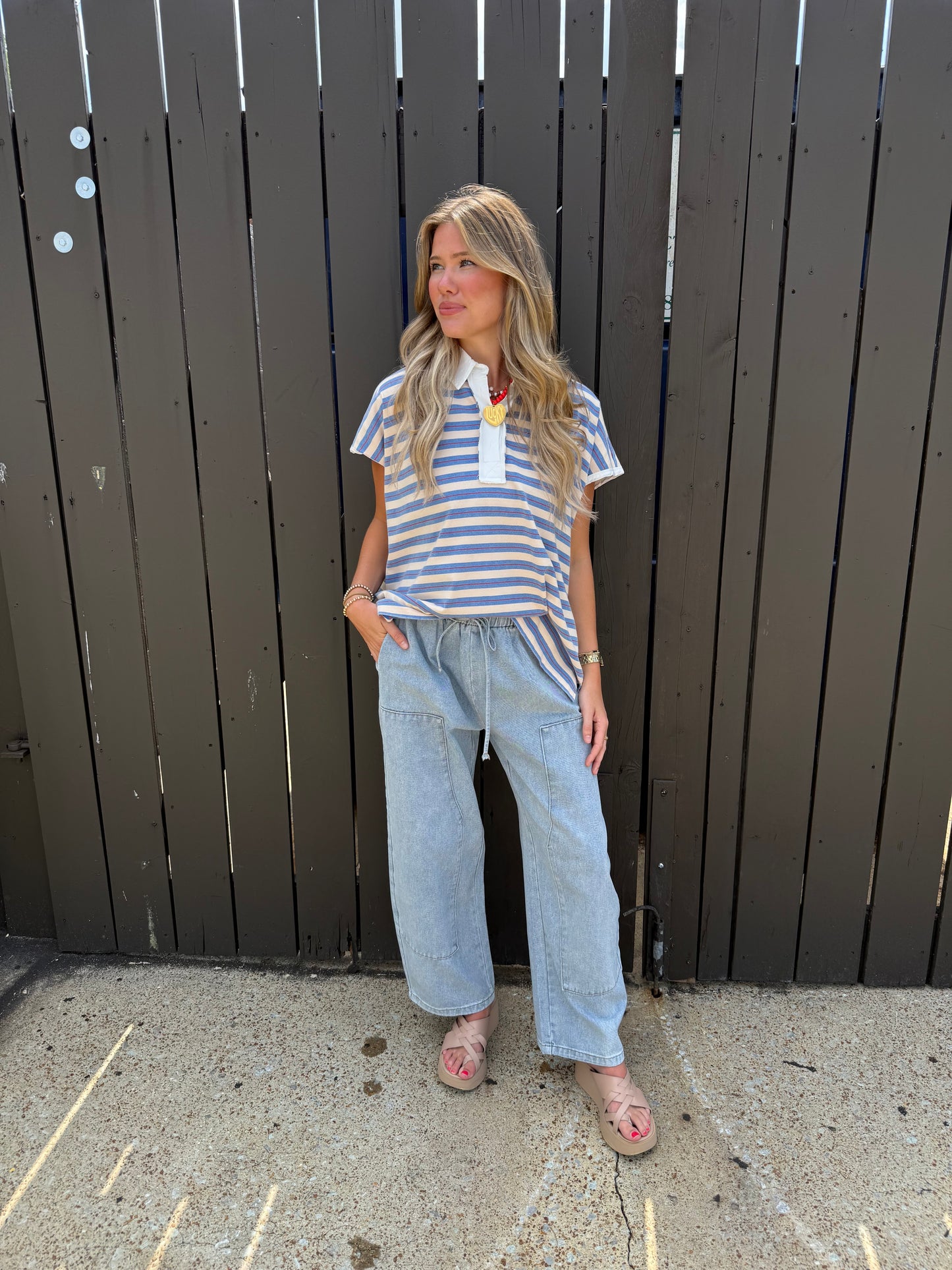 Dina Denim Barrel