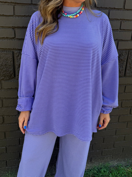 Levi Stripe Purple Top