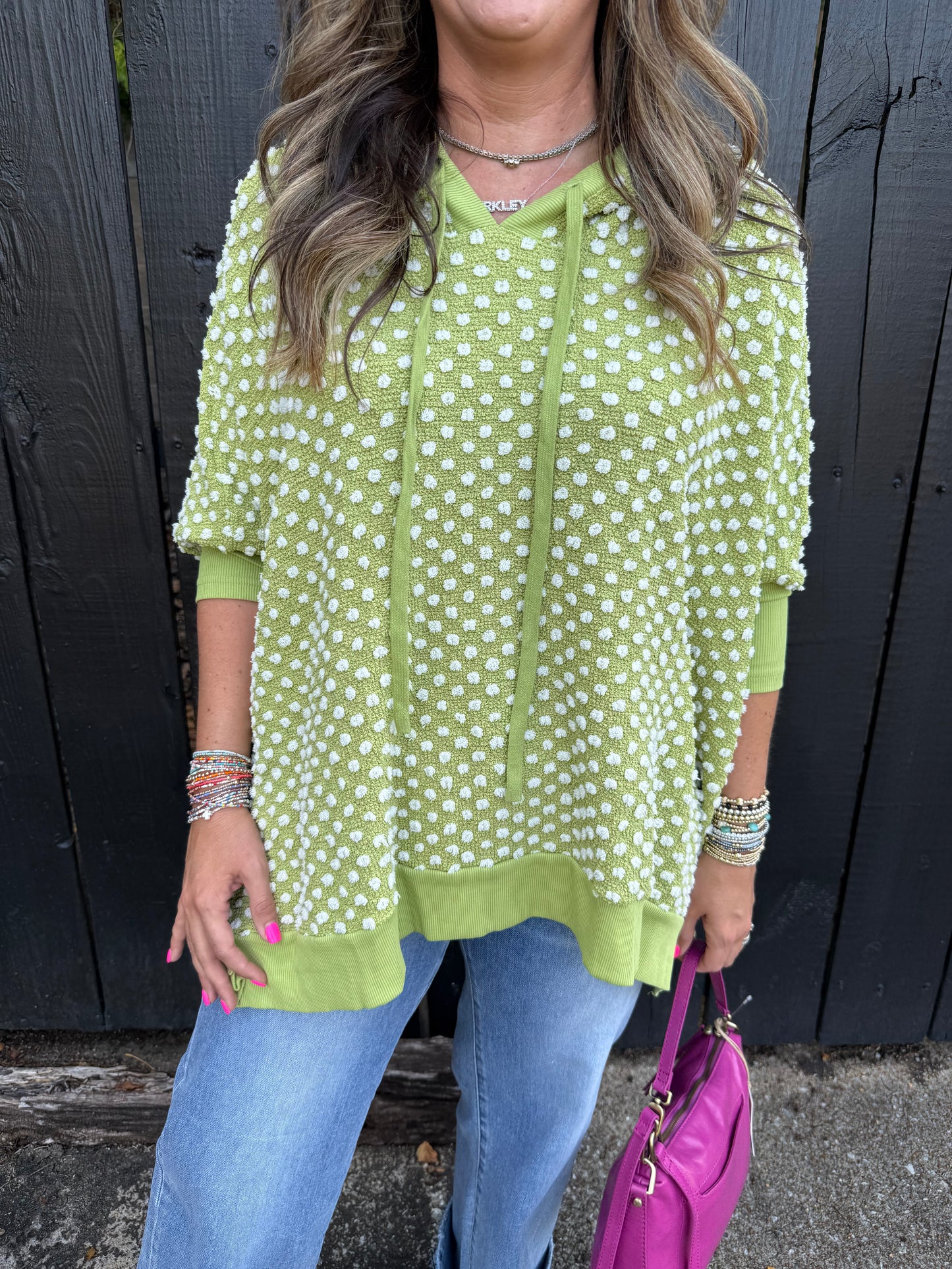 Tate Textured Lime Top
