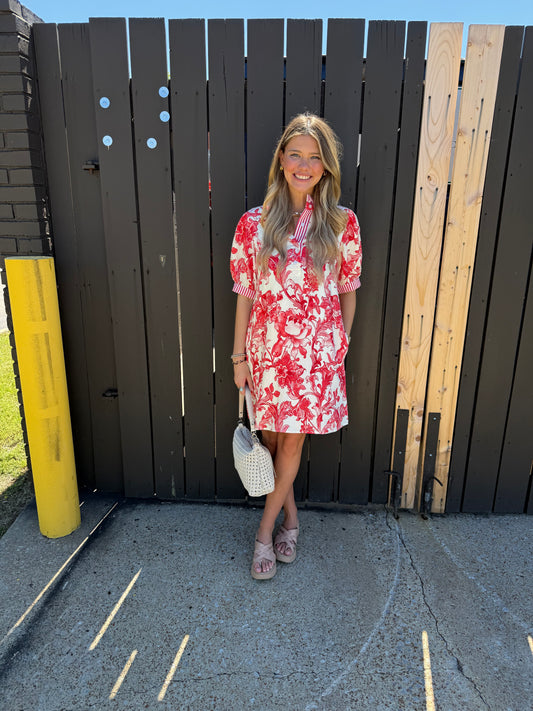 Morning Glory Dress Red