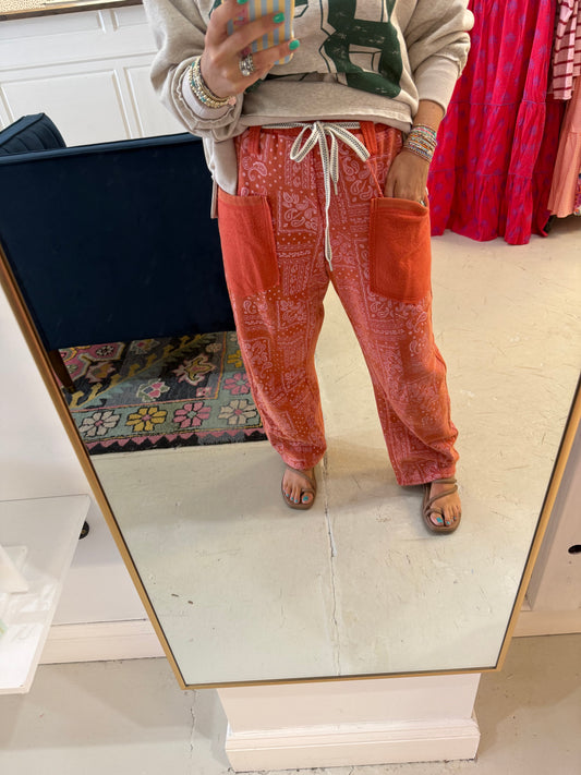 Brooklyn Bandana Red Pants