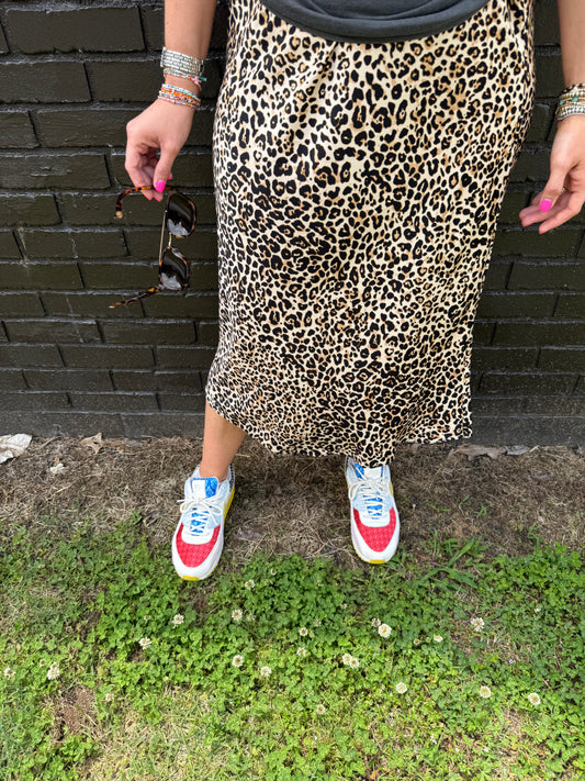 Allie Leopard Skirt