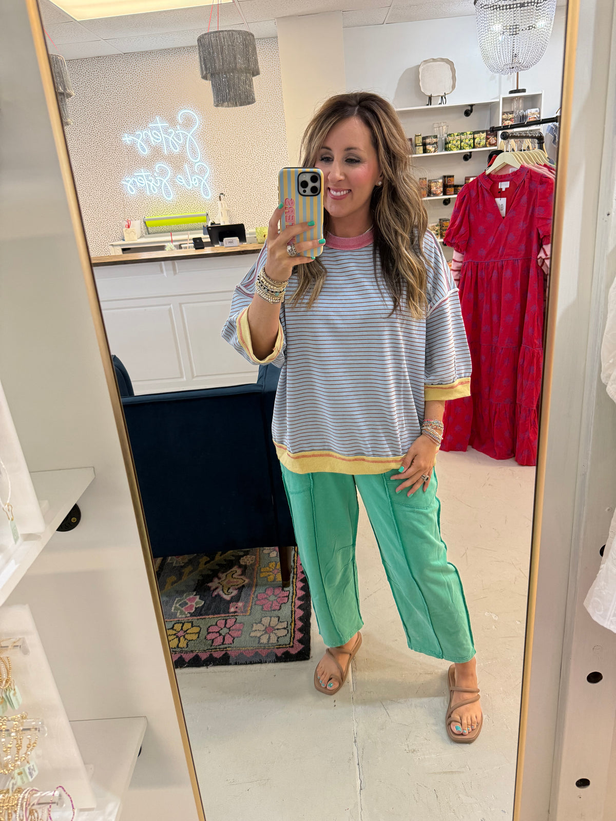 Silly Stripe Blue Top