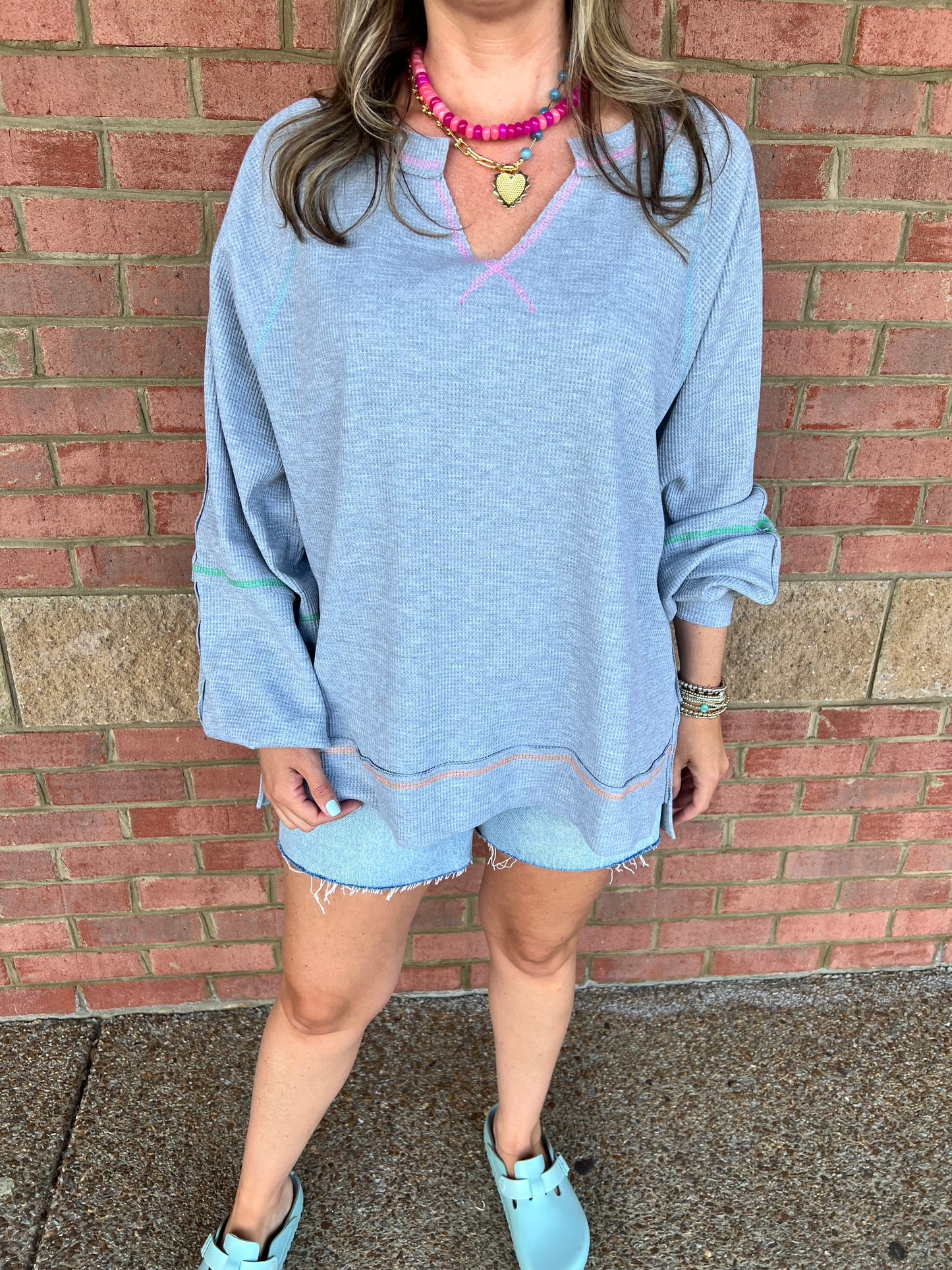 Julie Oversized Thermal Top