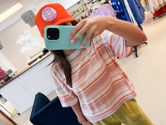 Coral Breeze Boxy Tee