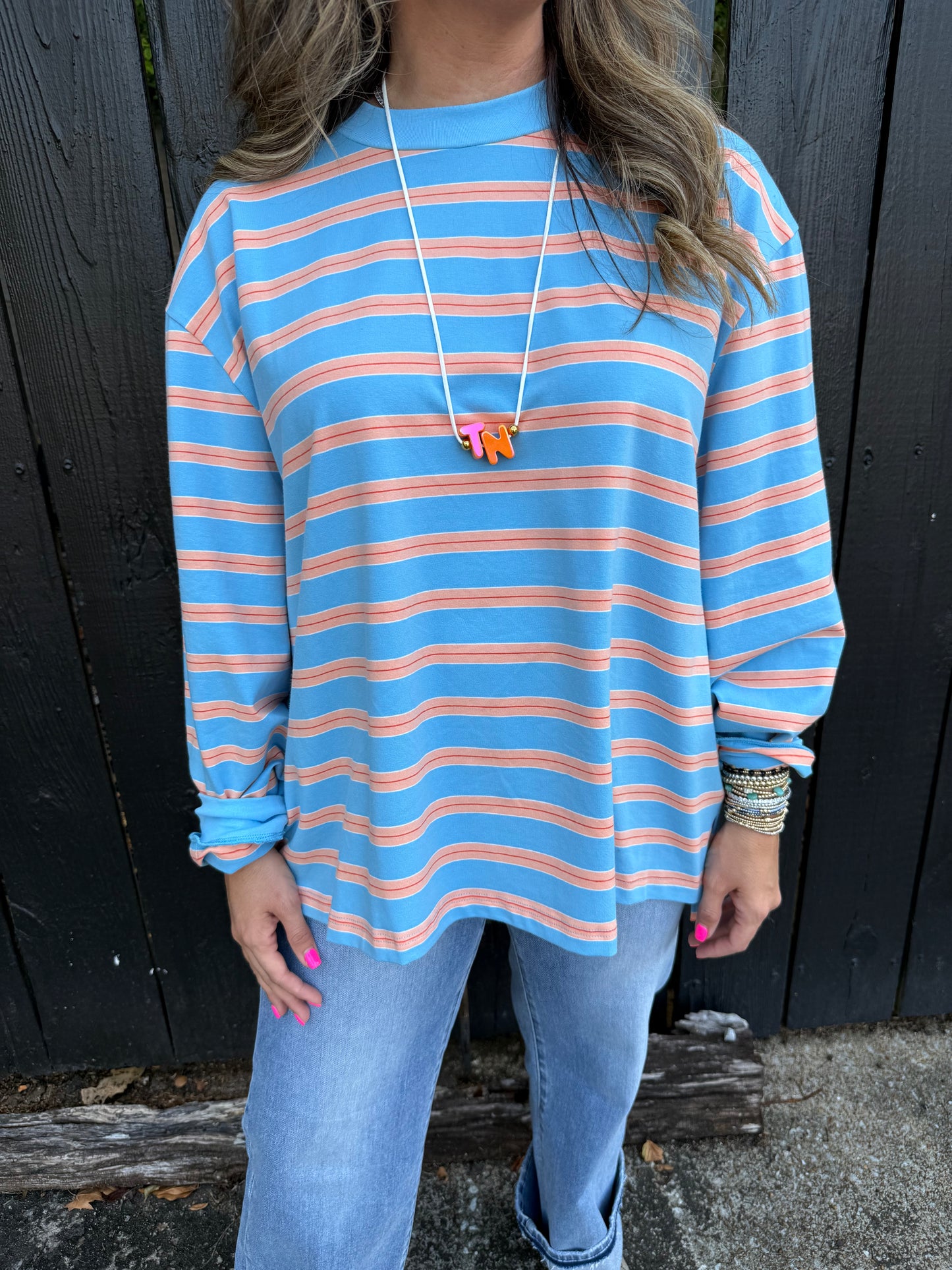 Sunny Stripe Blue Top