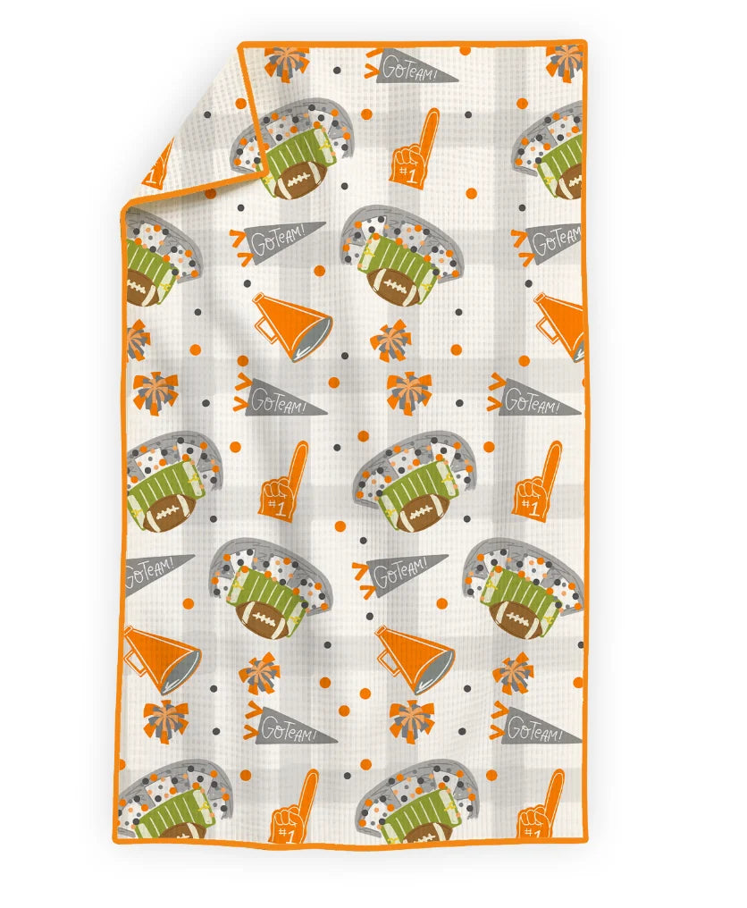 Orange/White Gameday Tea Towel