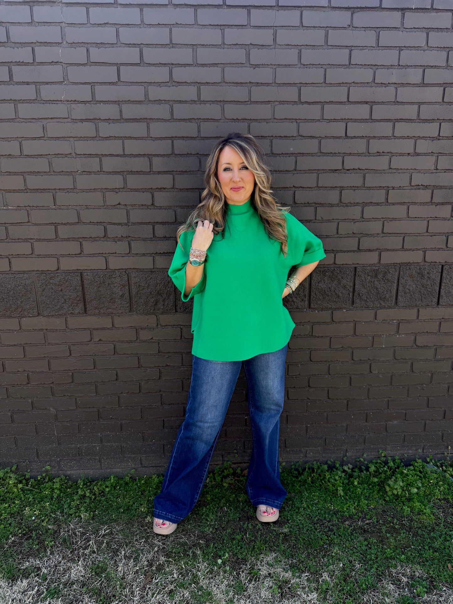 Bree Green Sweater