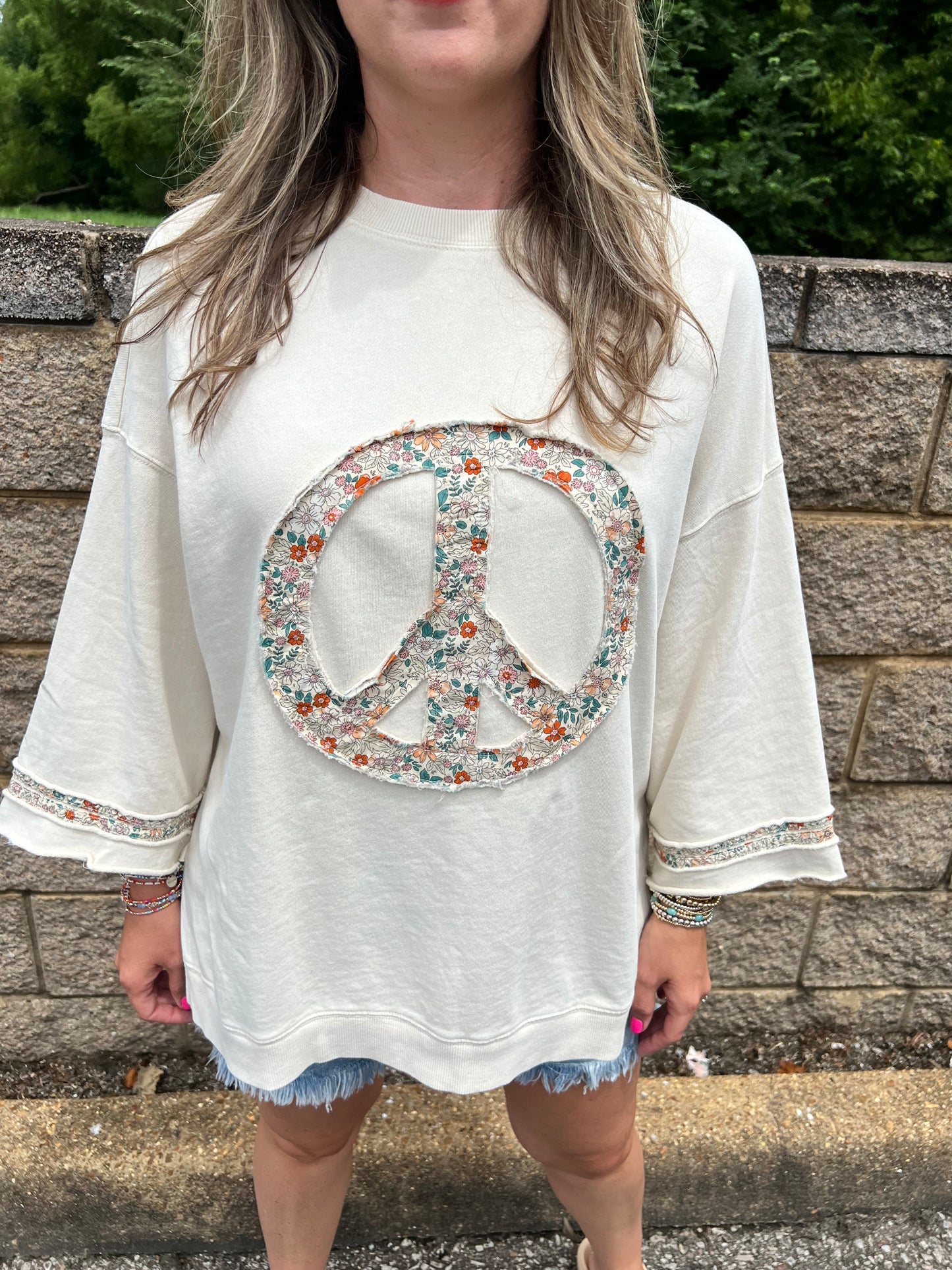 Peace Floral Top