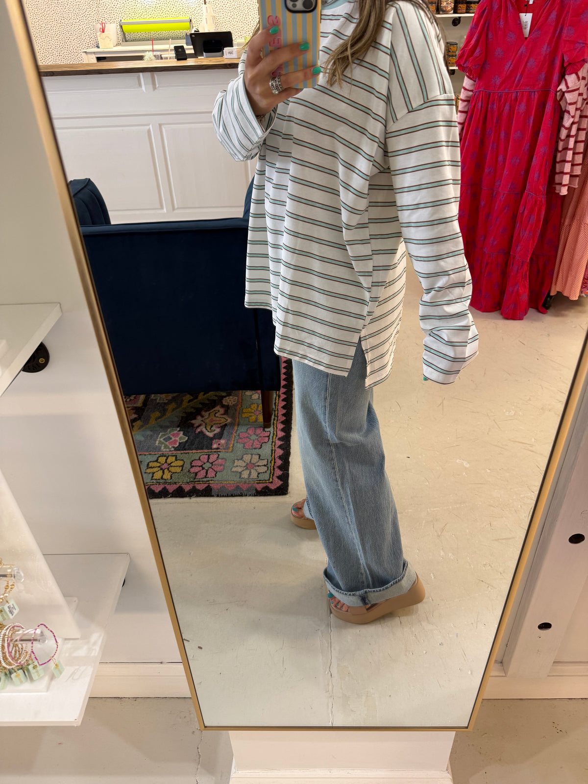 Olly Oversized Mint Top