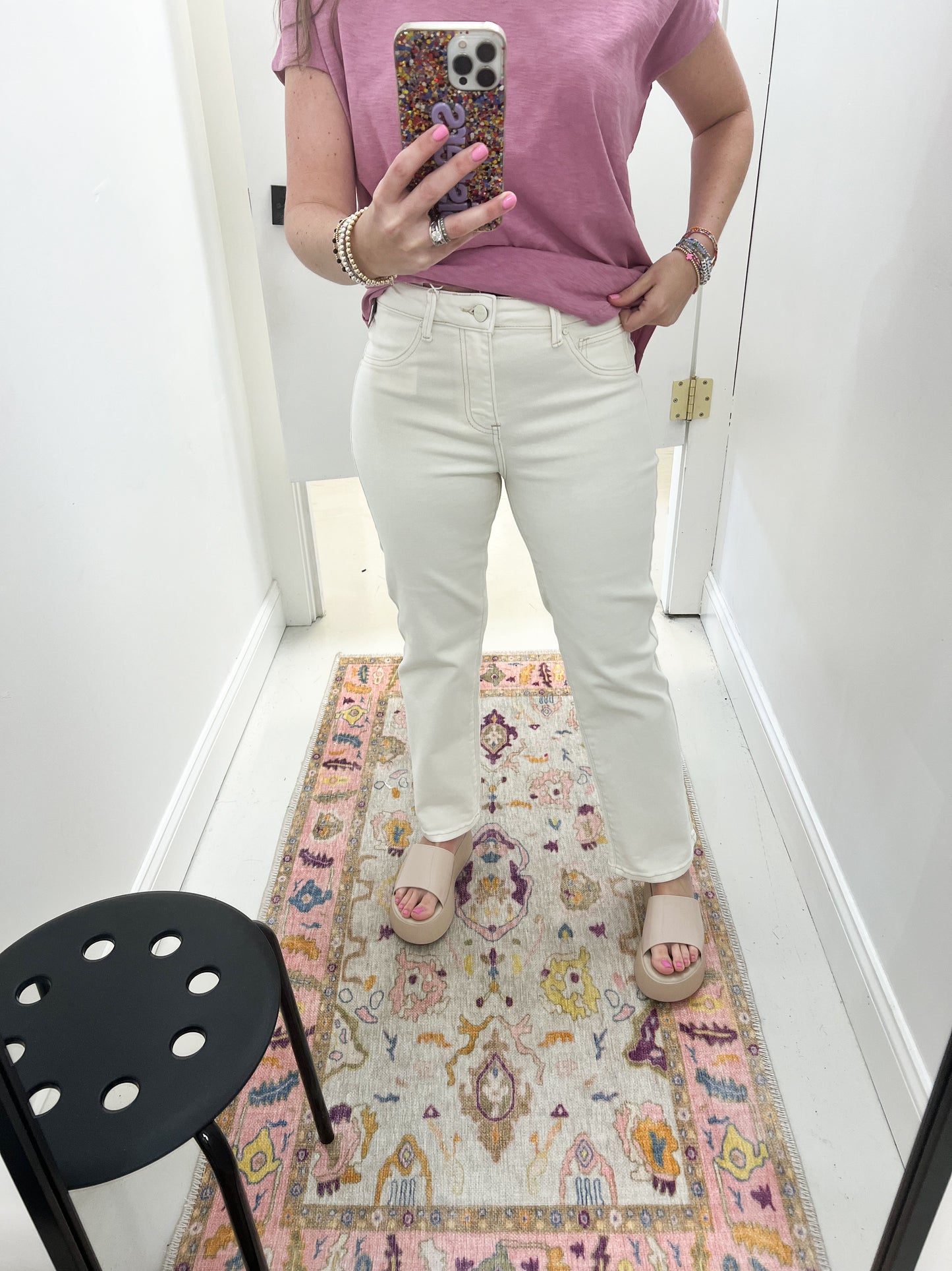 Jules Cream Crop Pants