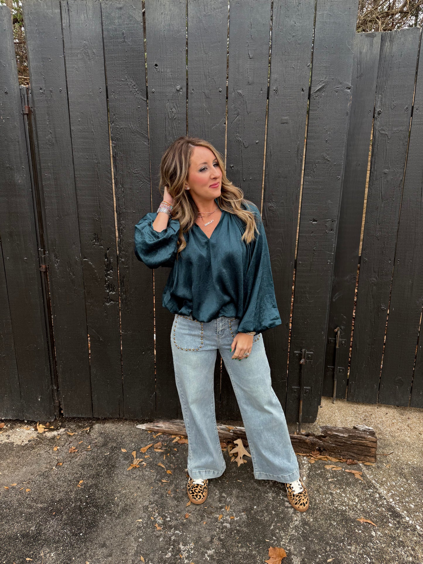 Out On The Town Green Top