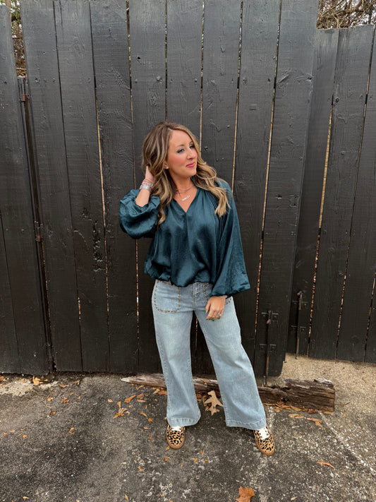 Out On The Town Green Top