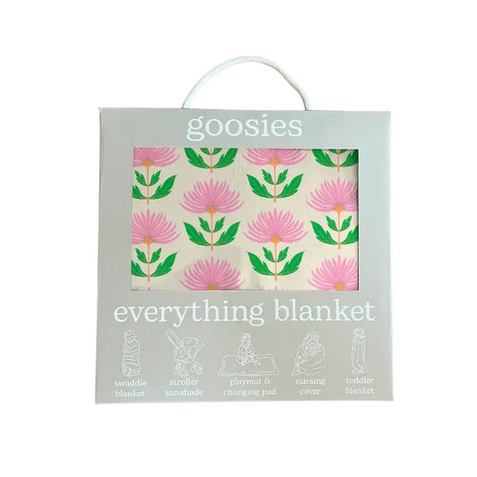 Goosies Pink Block Flower Everything Blanket