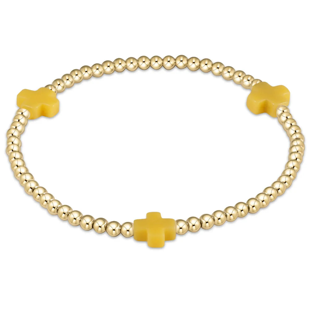 E Girl Signature Cross 3mm Canary
