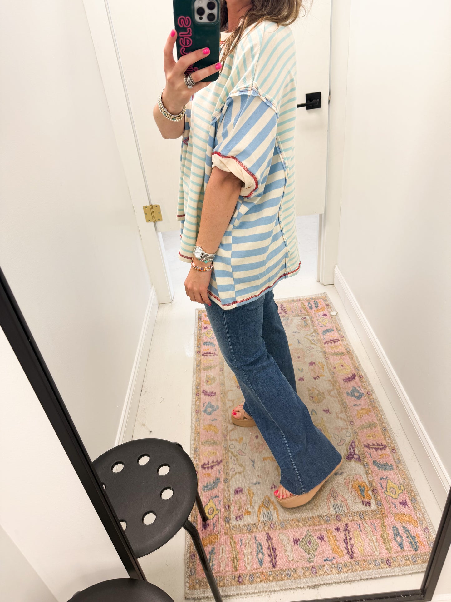 Sky Colorblock Top