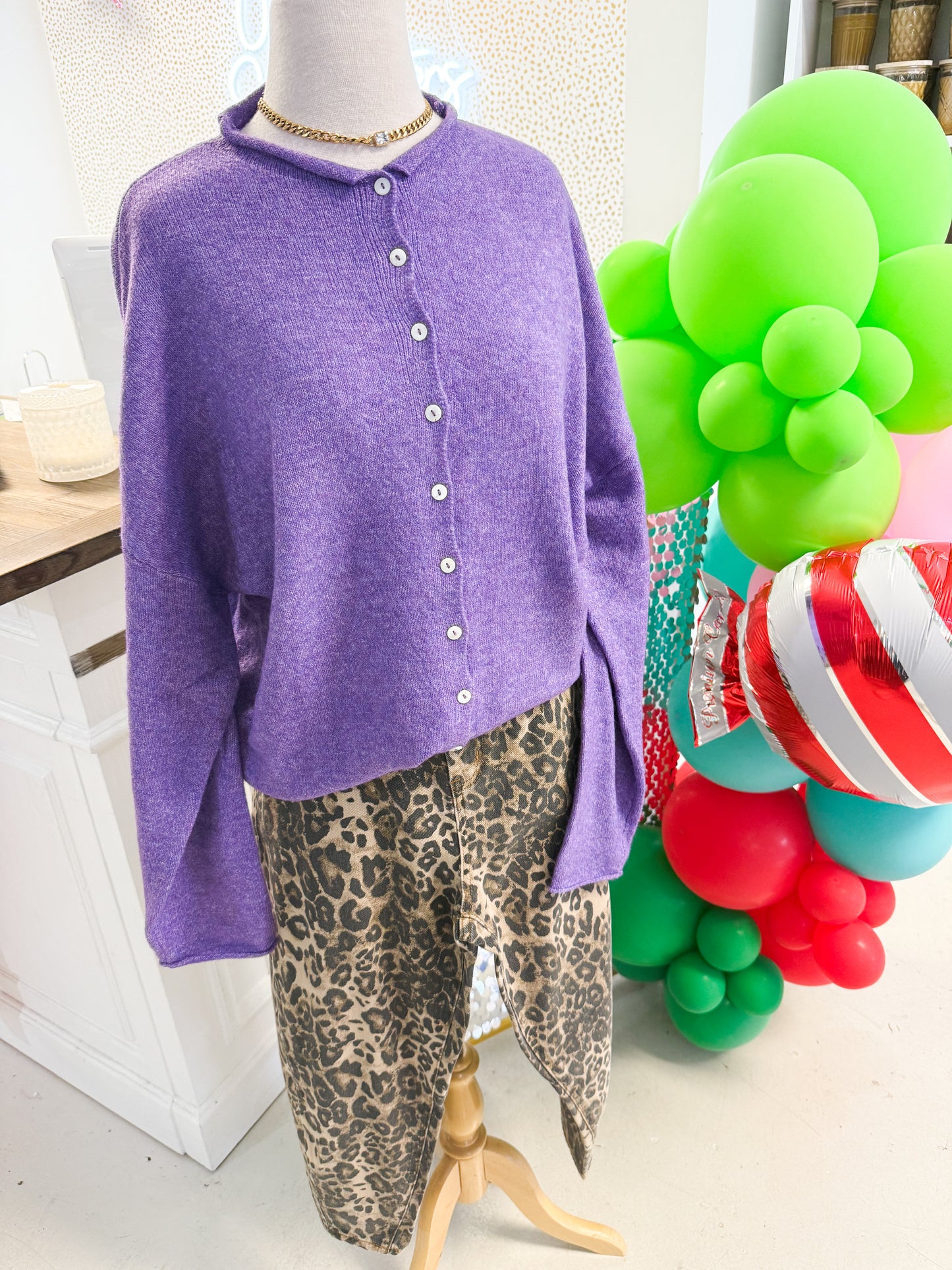 Piper Cardigan Purple