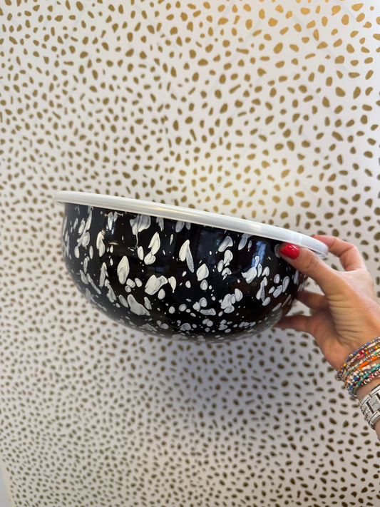 Black Swirl Large Mixing Bowl